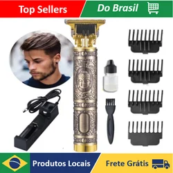 Máquina Profissional Acabamento Cabelo Barba Recarregável Buda