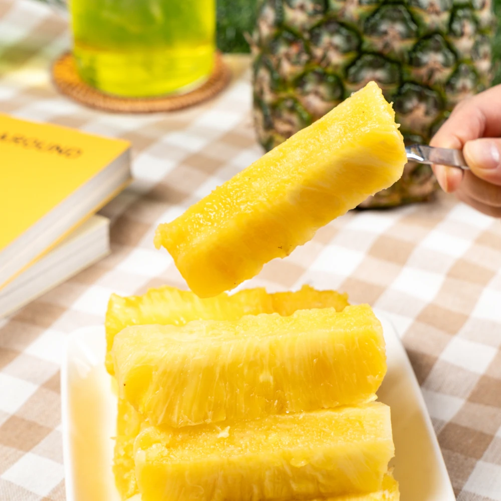 Gold pineapple slice 1kg stick cylindrical piece cutting day