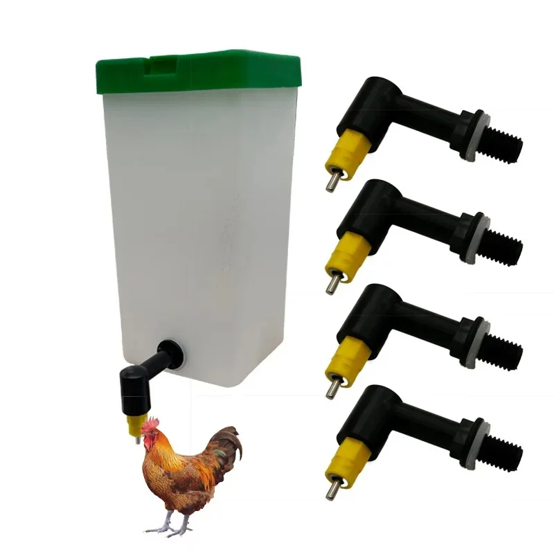 2/4/6 pièces abreuvoir pour poulets abreuvoirs caille poussins dinde canards volaille abreuvoir mamelons étanche Type à ressort automatique