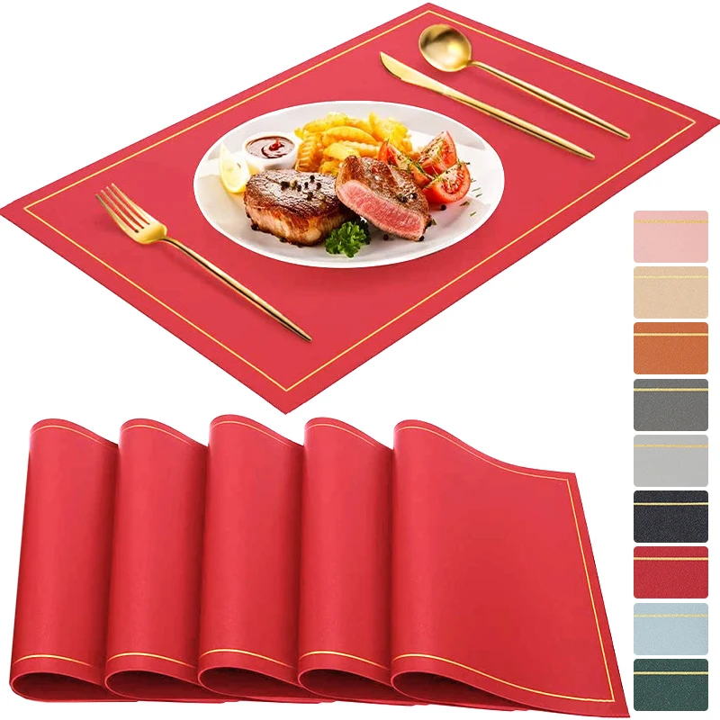 

1 pcs Environmentally friendly meal mats with no odor, solid color, oil resistant, and high-temperature resistant meal mats