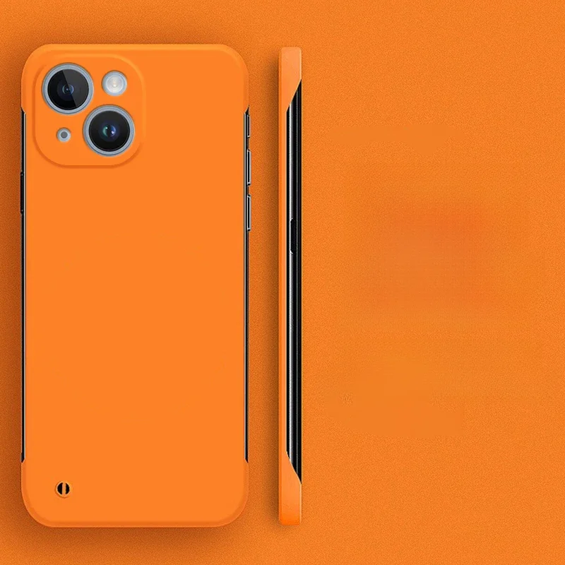 Coque rigide de luxe couleur bonbon sans bordure, étui arrière Ultra fin et mat pour iPhone 15 14 Plus 13 12 Mini 11 Pro Xs Max X Xr Se 2