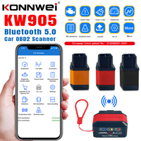 KONNWEI KW905 ELM327 V1.5 OBD2 Diagnostic tool Bluetooth 5.0 For Android/IOS ELM 327 OBD 2 Car Scanners Code Reader ﻿