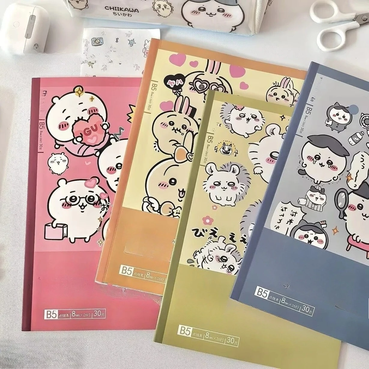 ckw B5 Notizbuch Niedliches Usagi Hachiware Ushachi Liniertes Journal Schreibblock für Schule Büro Sammlerstück Anime Schreibwaren Geschenk