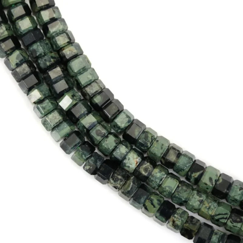 

Kambaba Jasper Beads Strand Faceted hexagonal 3x6mm Natural Semiprecious Stone For Jewelry Making DIY Bracelet Earrings