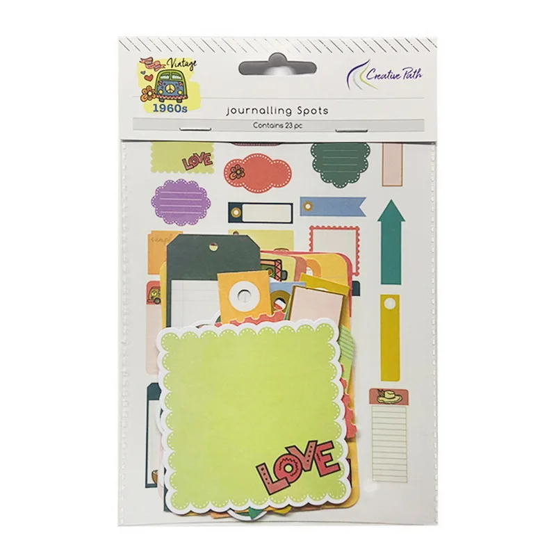 Creative Path 20 stuks decoratieve papieren uitsneden voor journaal, vintage scrapbooking, die cuts, ephemera, journaling spots, diecut voor knutselen