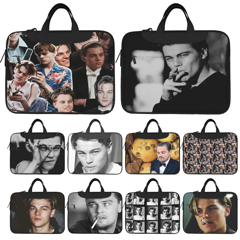 

Leonardo Dicaprio Collage Laptop Bag Case Protective Vintage Computer Bag Bicycle Crossbody Laptop Pouch