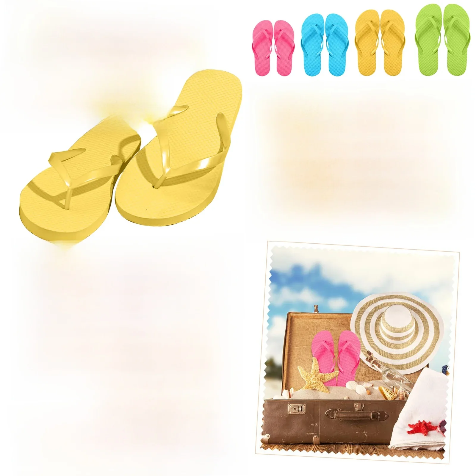 4-60 paires de tongs d'été en vrac, sandales de plage Eva souples, tongs de plage antidérapantes, pantoufles de Spa d'hôtel, piscine, douche, cadeaux de fête