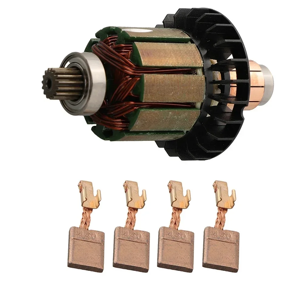 Armature 1 pièce avec 4 balais de carbone pour outils DDF482 DHP482 619380 -9 619583 -5 Armature avec 194427 -5 Balais de charbon CB-440