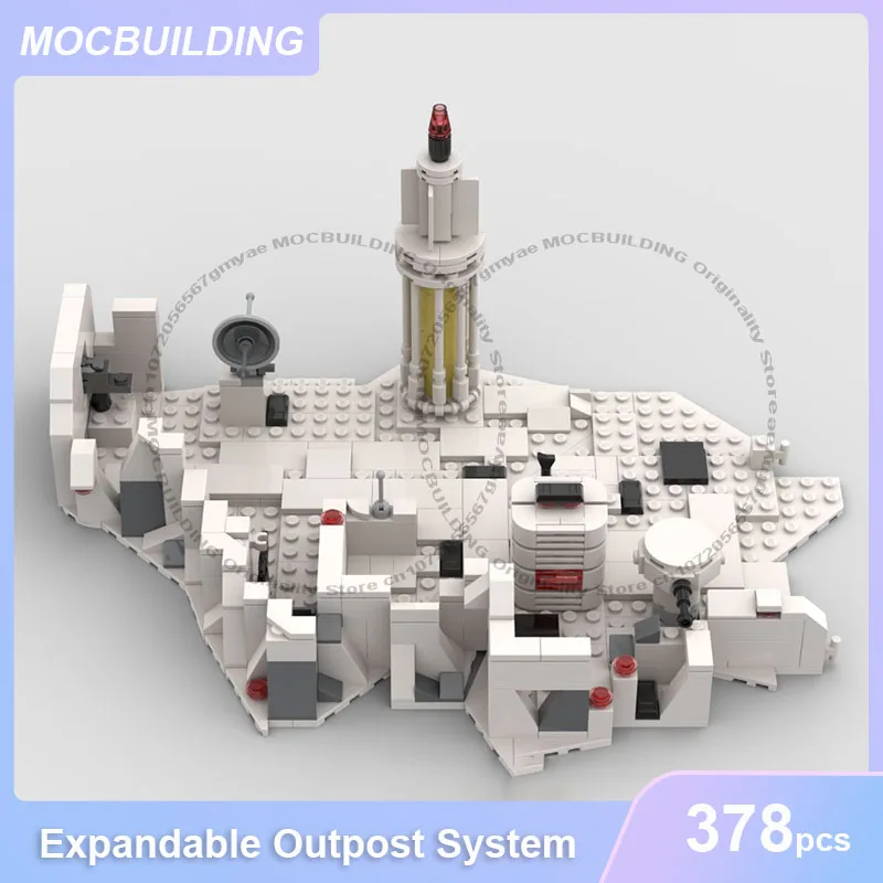 Modular Hoth Snow Base Expandable Outpost System MOC Building Blocks DIY Assemble Bricks Collection Display Toys Gifts 378PCS