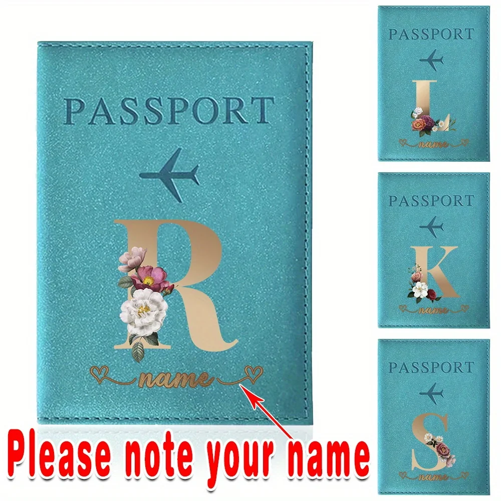 [Bag in Bag, Storage Bag]Customized Name Passport Sleeve Cover PU Passport Holder Protector Waterproof Business Card Case