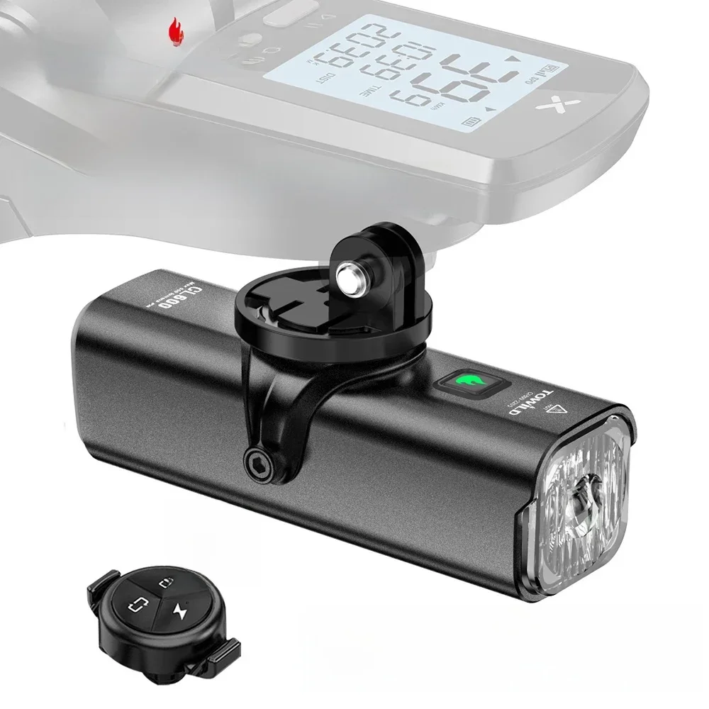 Lampa rowerowa przednia TOWILD CL600LM, ładowana przez USB, LED, 2600mAh, wodoodporna IPX6, akcesoria rowerowe — zdjęcie 2