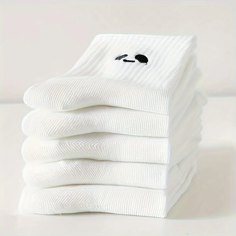 10 Paar weiche, atmungsaktive, langlebige und einfache weiße Ausdrucksocken, bequem und für den täglichen Gebrauch geeignet