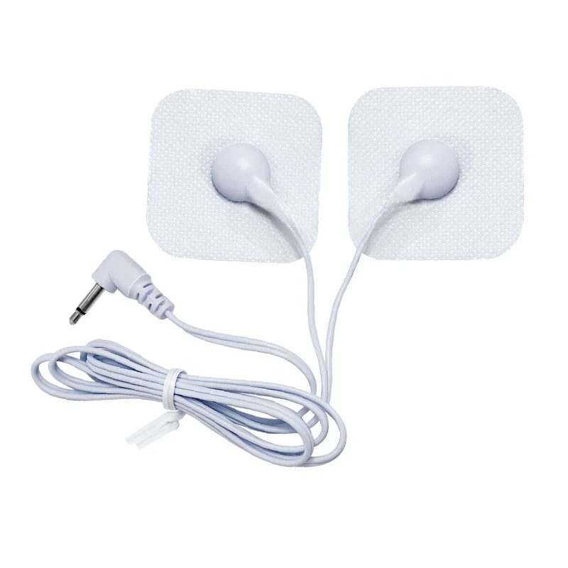 2/4 przyciski kabel elektrostymulatora do masażu mięśni TENS maszyny do terapii akcesoria kabel połączeniowy masaż relaksacyjny — zdjęcie 2