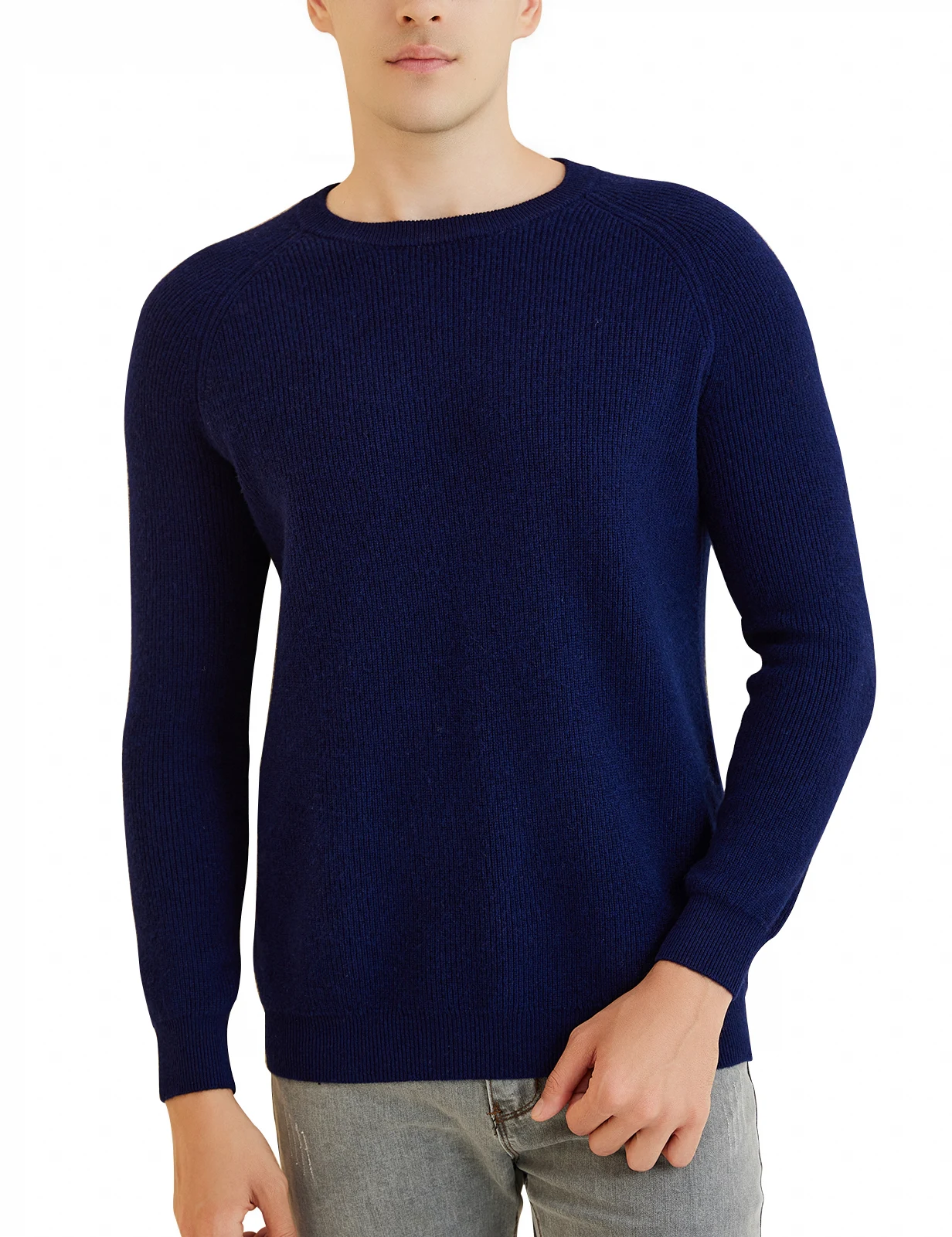 

Men's Sweater 100% Merino Wool Knit Sweater 2023 Fall Winter Warm Long Sleeve Crewneck Pullover Male Tops Korean Luxury Clothing