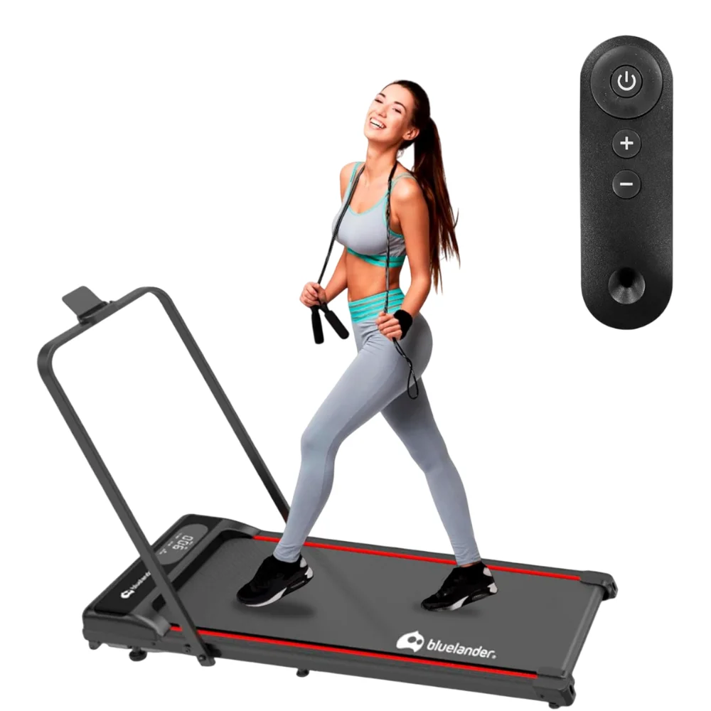 Bluelander Caminadora Electrica, Walking Pad con Asa, 100 * 48 * 120 cm, 110 V, Pantalla Digital, Caminadora Plegable, Portatil, Ideal para Oficina, Hogar, Cinta para Caminar (Walking Pad con Asa)