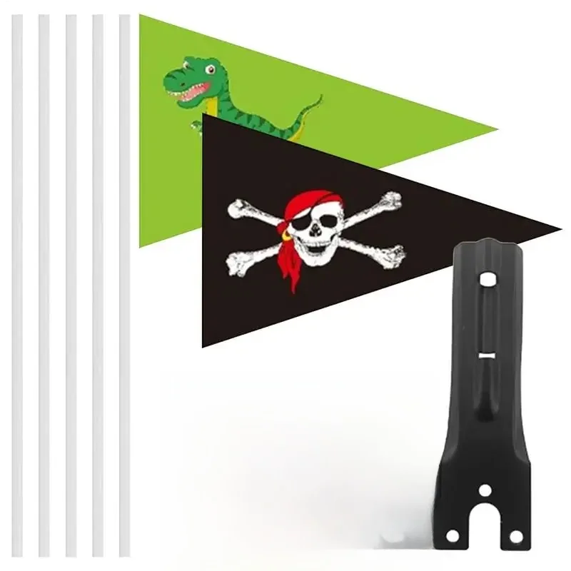 AliExpress NONE Adjustable Height Bicycle Flag Waterproof Kid Bicycle Safety Flags With Flagpole Bicycle Trailer Flag Outdoor Leisure Riding
