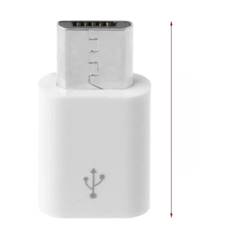 Adaptateur USB 3.1, blanc, 20CB, court, Type C femelle vers Micro USB mâle, connecteur Compatible avec Android, etc.