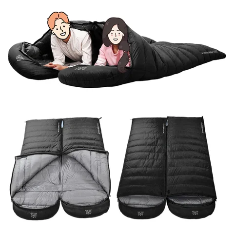 거위털 100% 구스침낭 1200g 동계침낭 백패킹 슬리핑백 경량 사계절