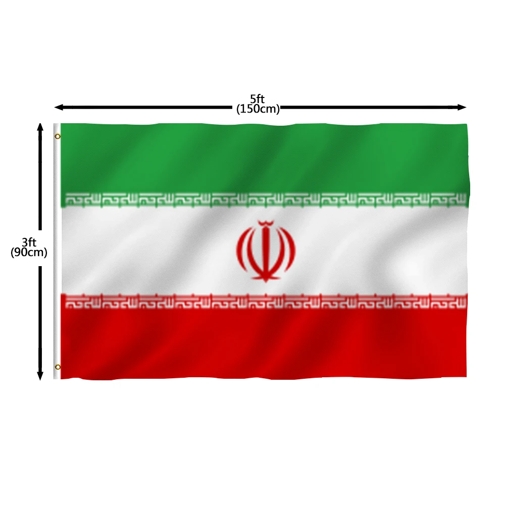 Directly Delivery 100% Polyester National Country Iran Flags