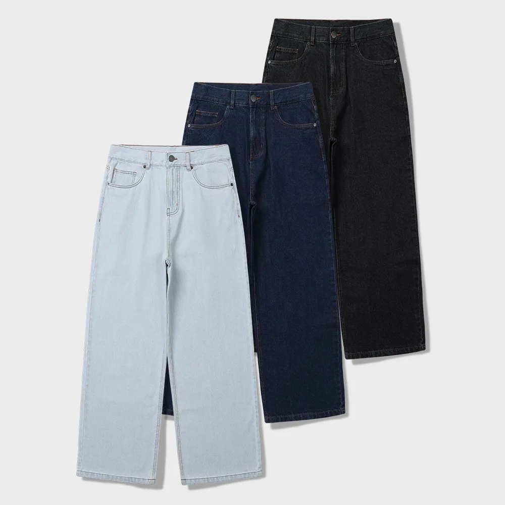 Men's Casual jeans in the big size of the big size of the big size of the big straight denim pants soft blue blue blue