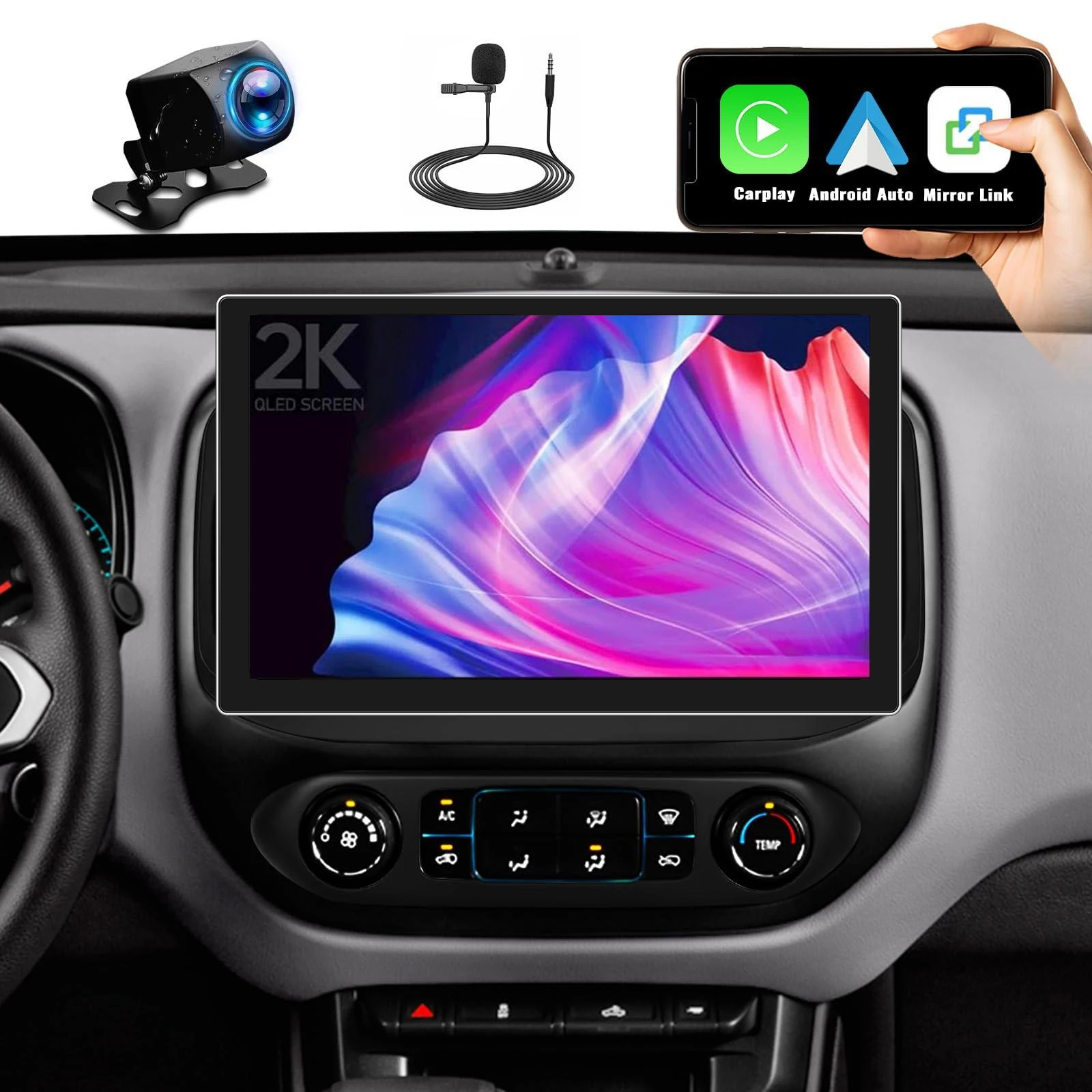 

2K 13 Inch Android Radio for【Chevrolet Colorado GMC Canyon 2015】Touch Screen Android 13 Car Head Unit Wireless Carplay Car WiFi