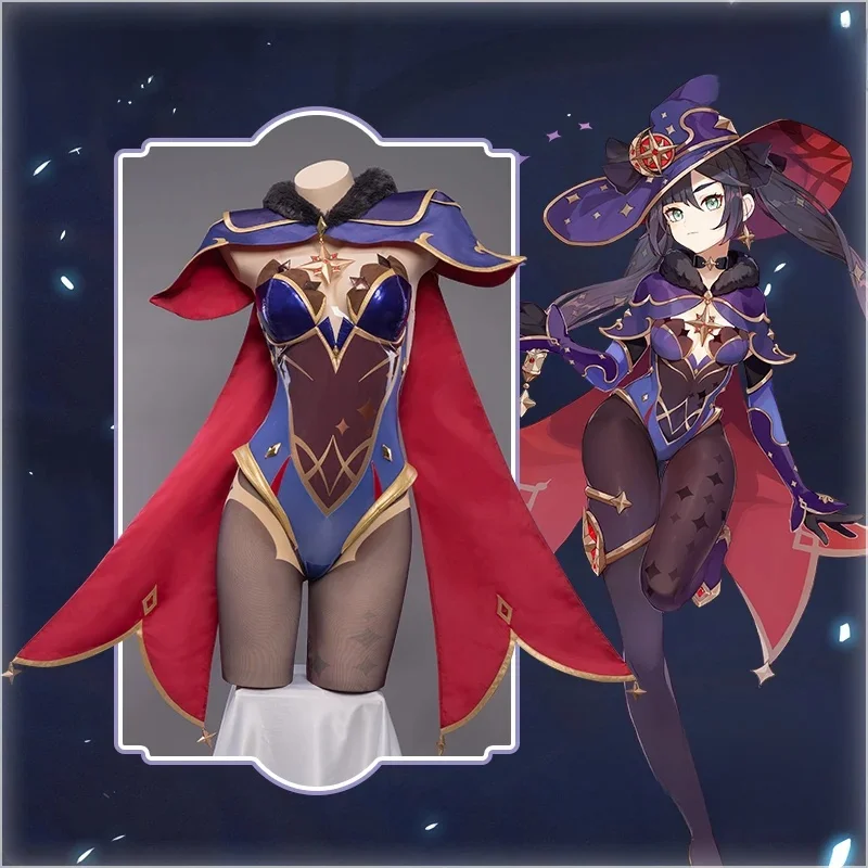 Kostium Cosplay UWOWO Gra Genshin Impact Mona Megistus Astral Reflection Tajemniczy Astrolog Strój na Halloween — 2