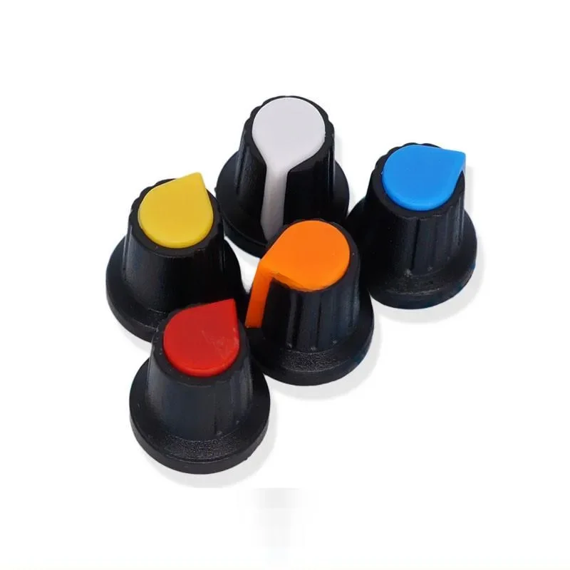 10 sztuk WH148 pokrętło przełącznika potencjometru nakładka plastikowe pokrętło śliwkowy uchwyt 15X17mm AG2 uchwyt 6MM czarny czerwony żółty pomarańczowy biały — zdjęcie 2