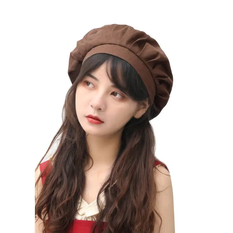 Dazcos medieval linho bonnet mob boné com fitas longas renaissance prairie mop hat para feminino cosplay traje acessório