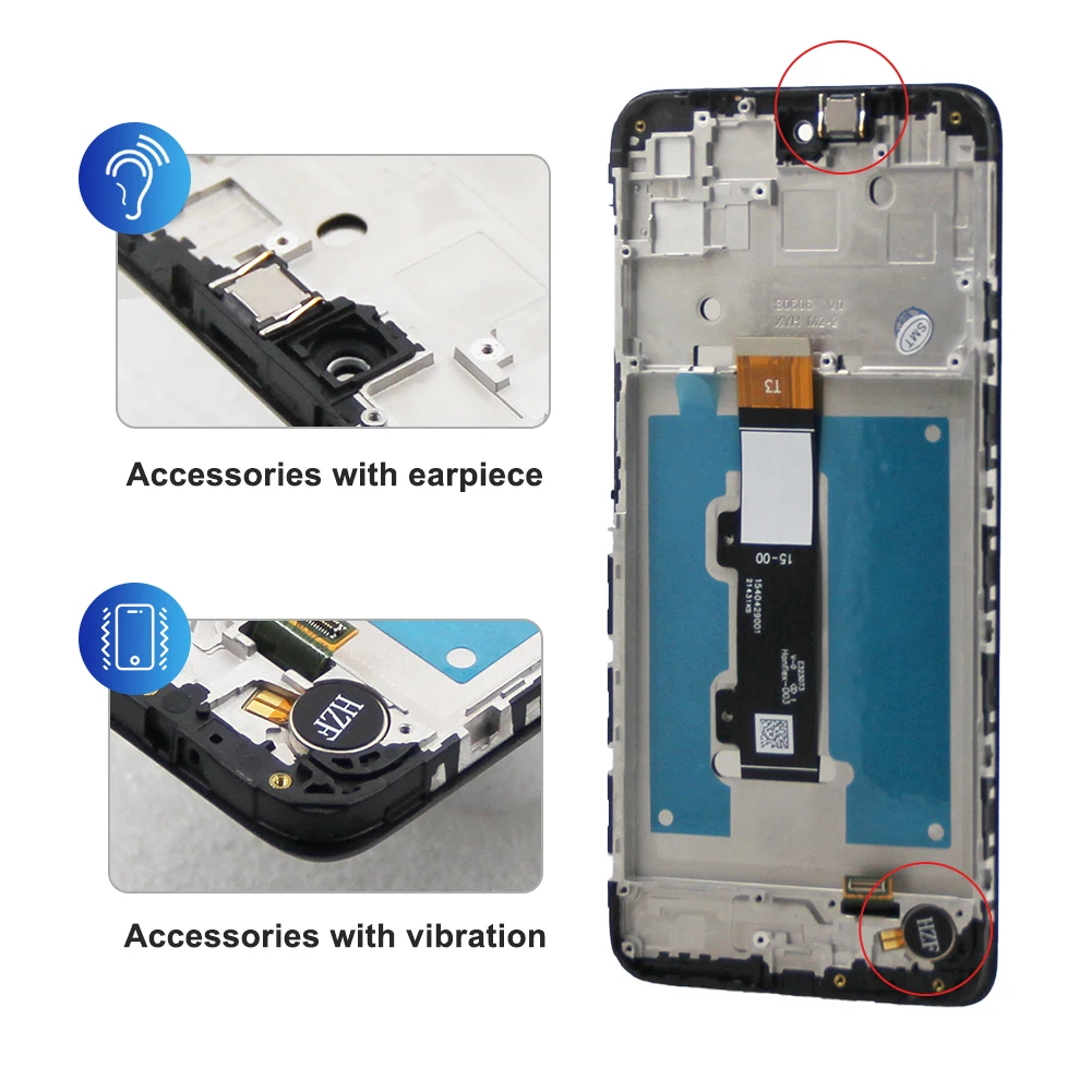 Per Motorola Moto E32 Display LCD Touch Screen Digitizer Assembly sostituzione per Display Moto E32 con cornice