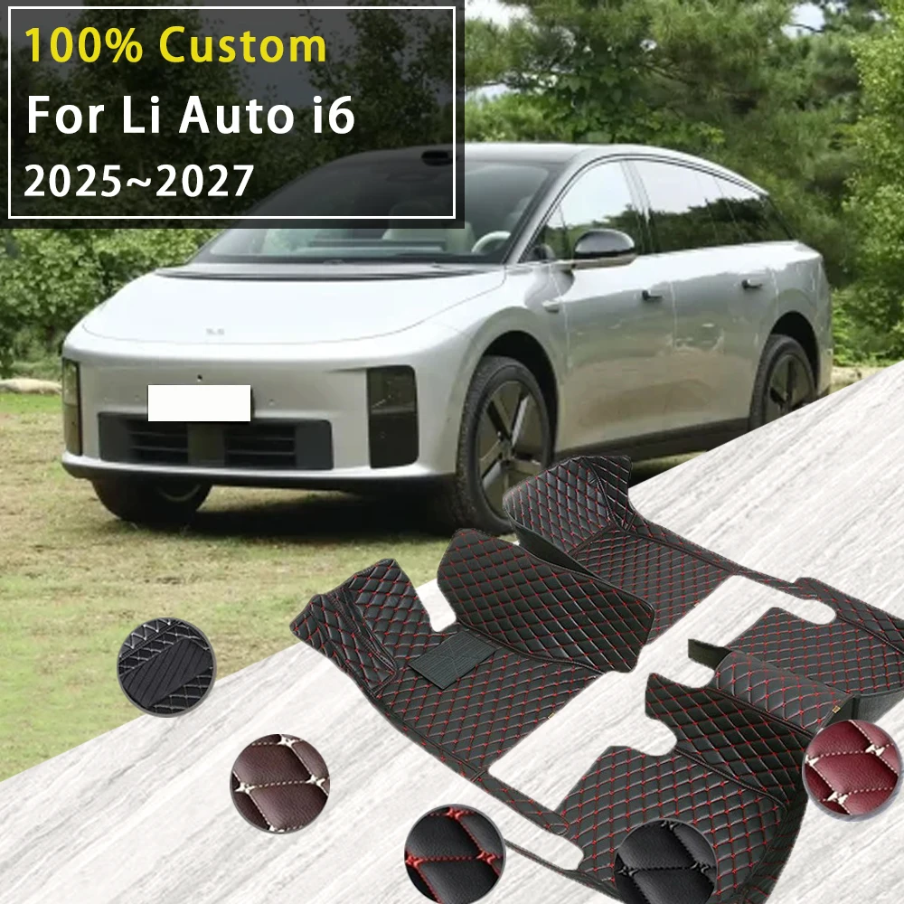 

Автомобильные коврики для Li Auto i6 Li i6 2025 2026 2027, водонепроницаемые подушечки, кожаные ковры для ног, напольные чехлы, автоаксессуары