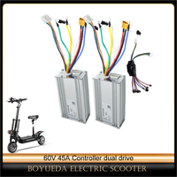 BOYUEDA Electric Scooter PARTS 60V 45A Upgraded Modular Controller Front Rear Universal Dual Drive Sine Brushless Motor Control