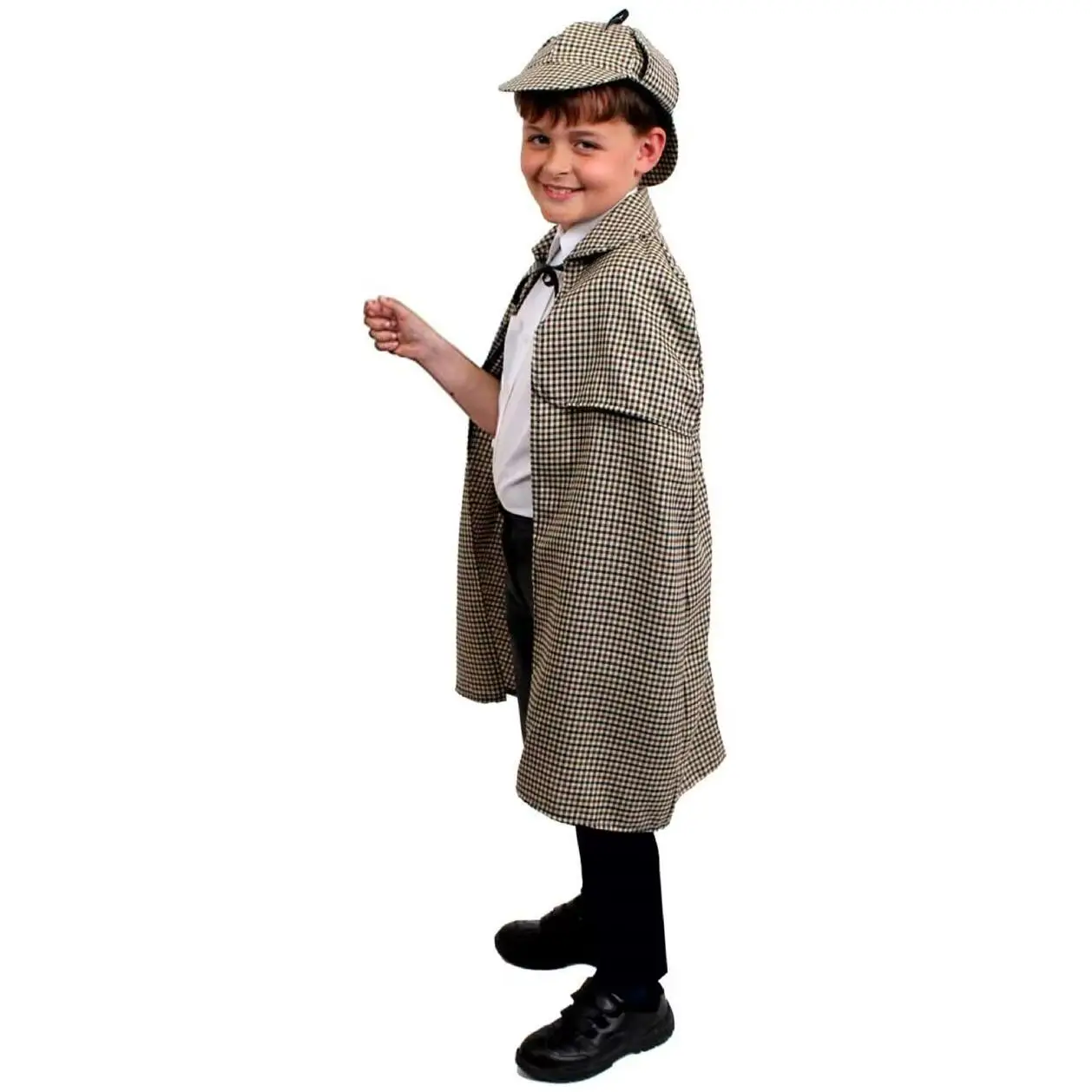 Kids Victorian Detective Deluxe Fancy Dress Set with Hat - Perfect for World Book Day or Halloween Costume