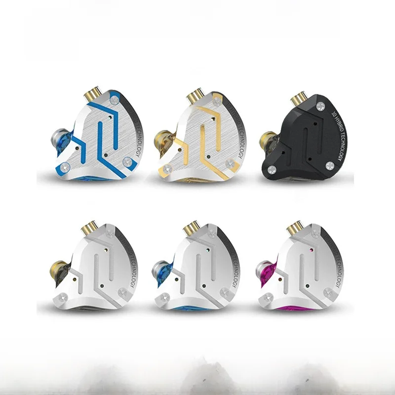 KZ ZS10 Pro Gouden Koptelefoon 4BA + 1DD Hybride 10 drivers HIFI Bass Oordopjes In Ear Monitor Hoofdtelefoon Ruisonderdrukkende Metalen Headset - afbeelding 2