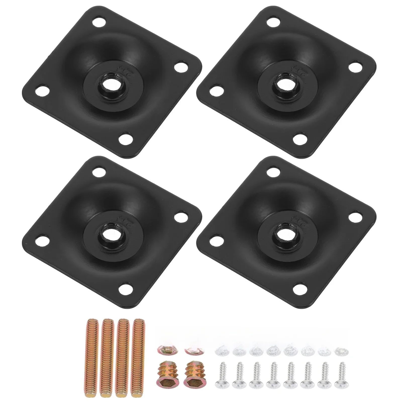 1 set Thick Iron Furniture Leg Mounting Plates Table Leg Brackets Connector Sofa Couch Desk Legs Repair Hardware Accessories