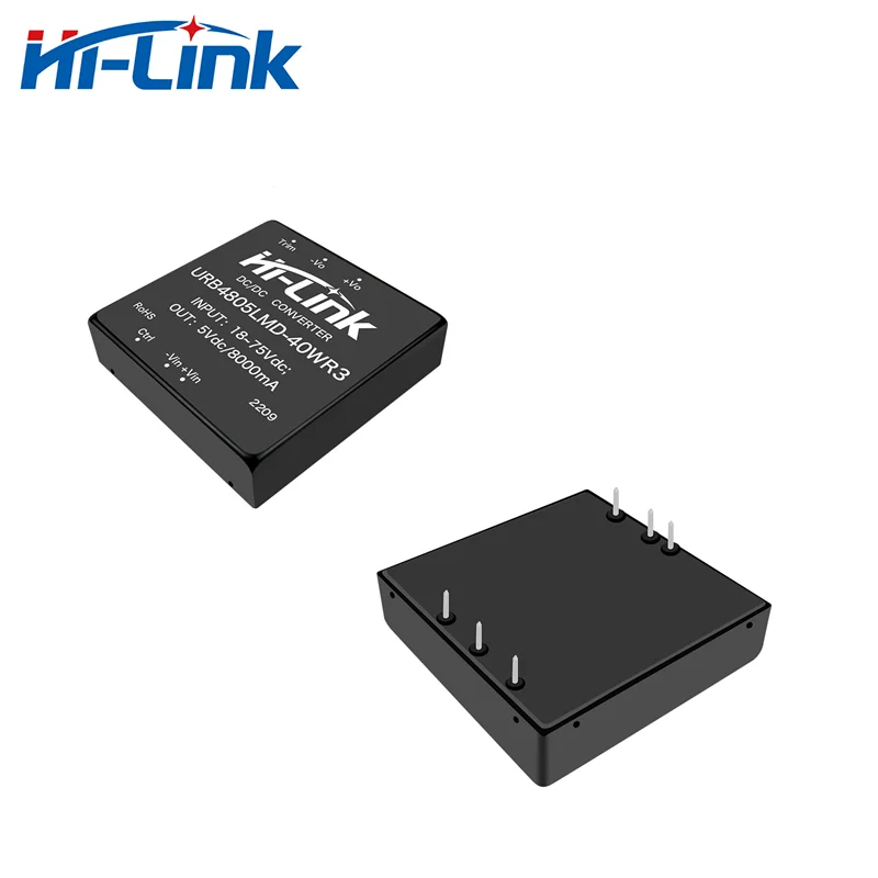 Hi-Link Original 18-75Vdc 40W 5V/12V/15V/24V URB4805LMD-40WR3 URB4812LMD-40WR3 URB4824LMD-40WR3 DC-DC Power Supply Module - Image 2