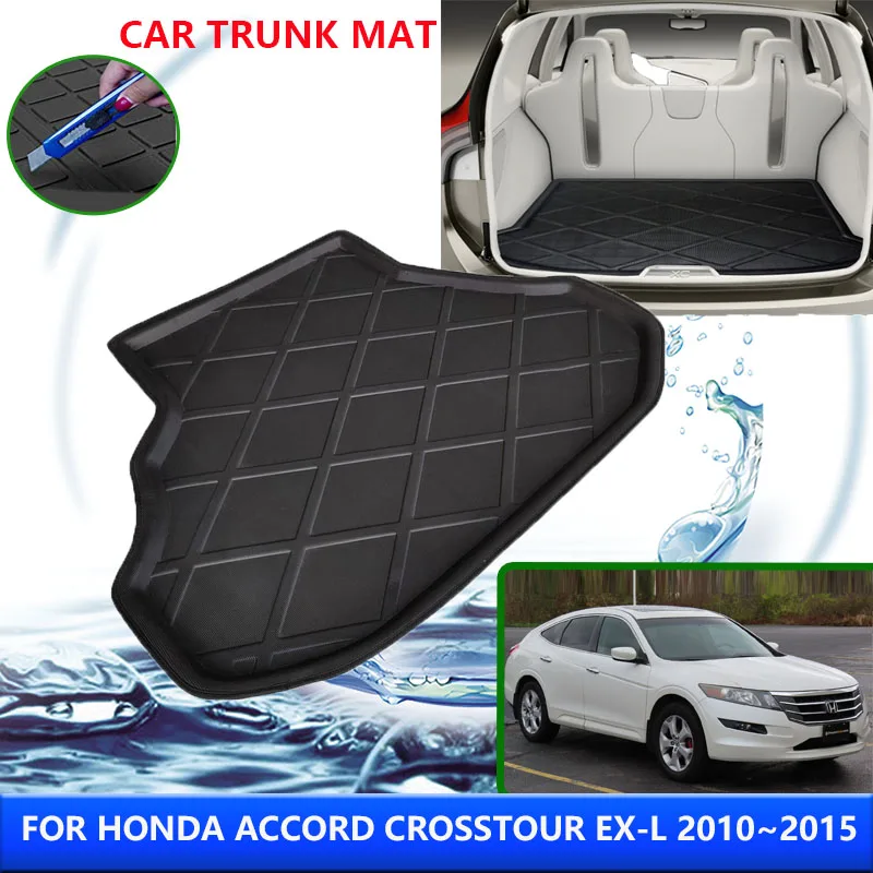 For Honda Accord Crosstour EX-L 2010~2015 2012 2013 2014 Car Rear Trunk Protector Pads Waterproof Anti-Fouling Mat Accessories