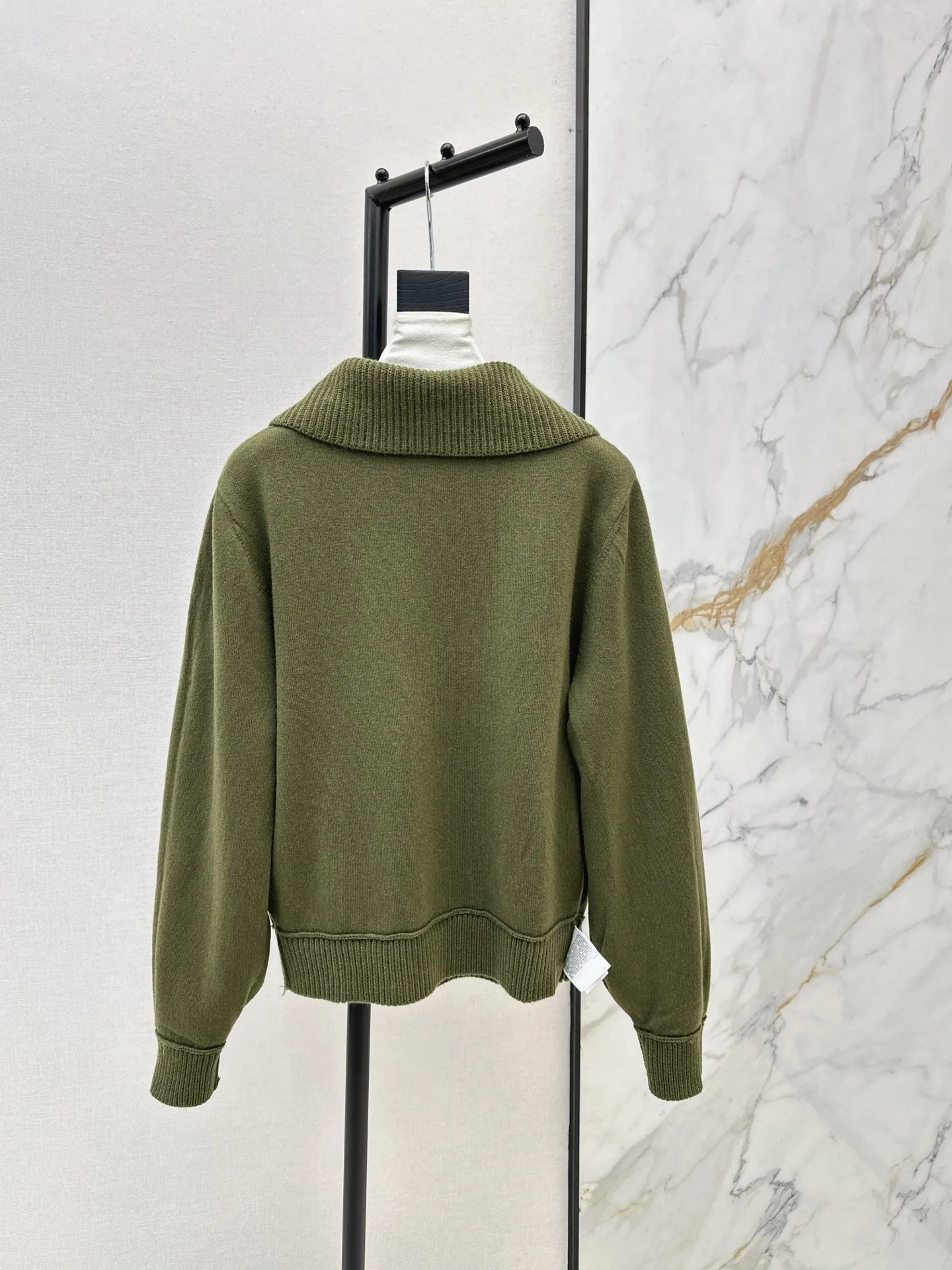 

Высококачественная осенне-зимняя женская повседневная модная однотонная вязаная двусторонняя вязаная куртка на молнии J041Q