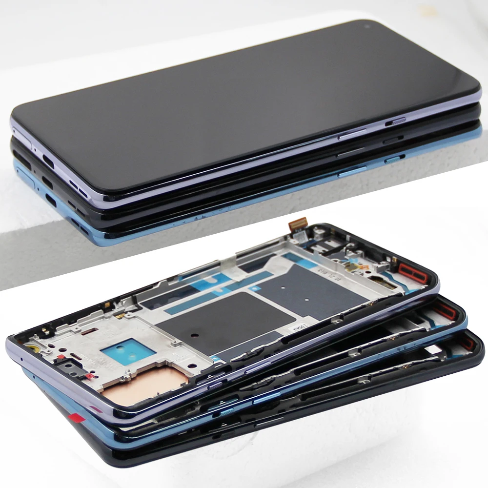 AMOLED Display Screen for OnePlus 9 LE2113 Replacement, Lcd Display Digital Touch Screen with Frame for OnePlus 9 Pro Screen
