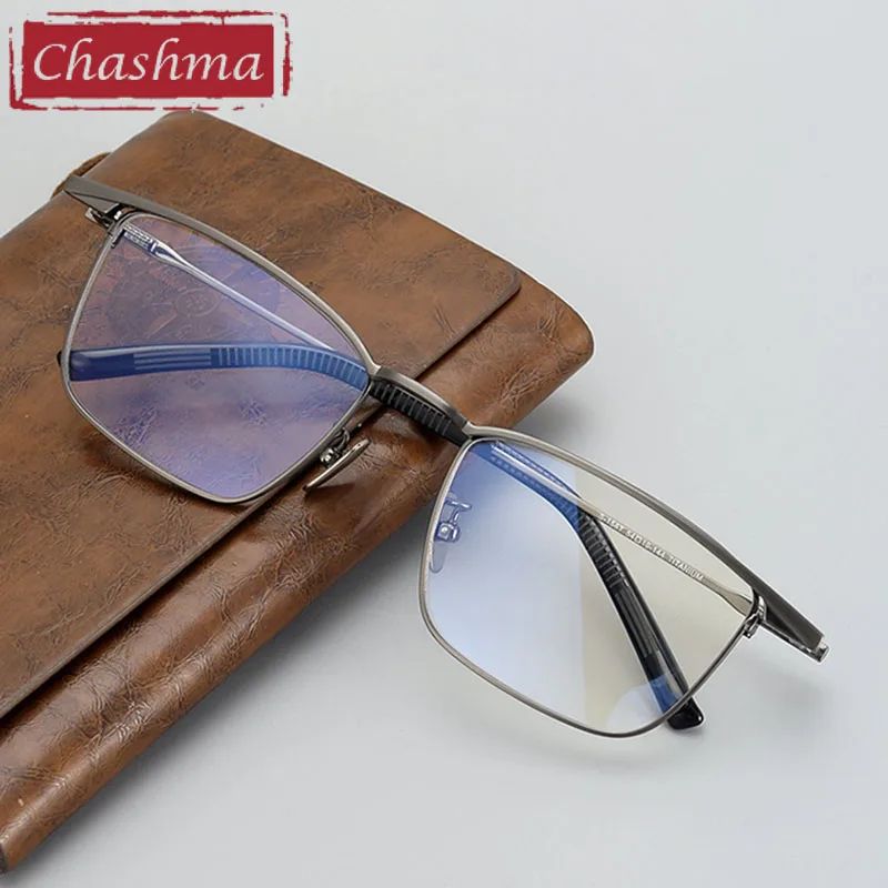 

Chashma Men Elegant Eyeglasses Optical Pure Titanium Prescription Glasses Frame Top Quality Elegant Eyewear Women Spectacles