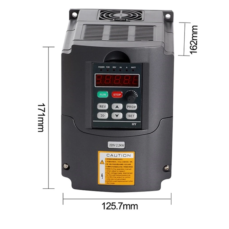 HY 1.5KW/2.2KW VFD Inverter 3 Phase Variable Frequency 110V/220V CNC Spindle Motor Speed Controller Driver 0-400Hz 3HP Output