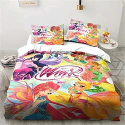 3D Print Winx Saga Club Bedding Set Duvet Cover Bed Set Quilt Cover Pillowcase Comforter king Queen Size Boys Adult Bedding Set