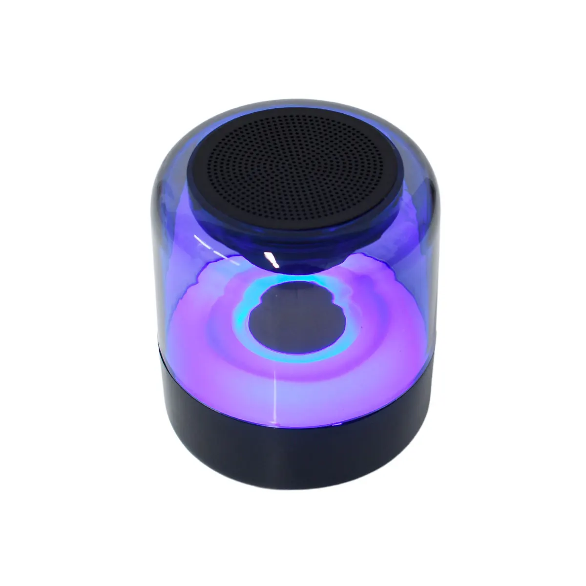 Bluetooth speaker FM radio reader USB and SD aux 3.5 portable luminous stereo sound 360 ° cylindrical