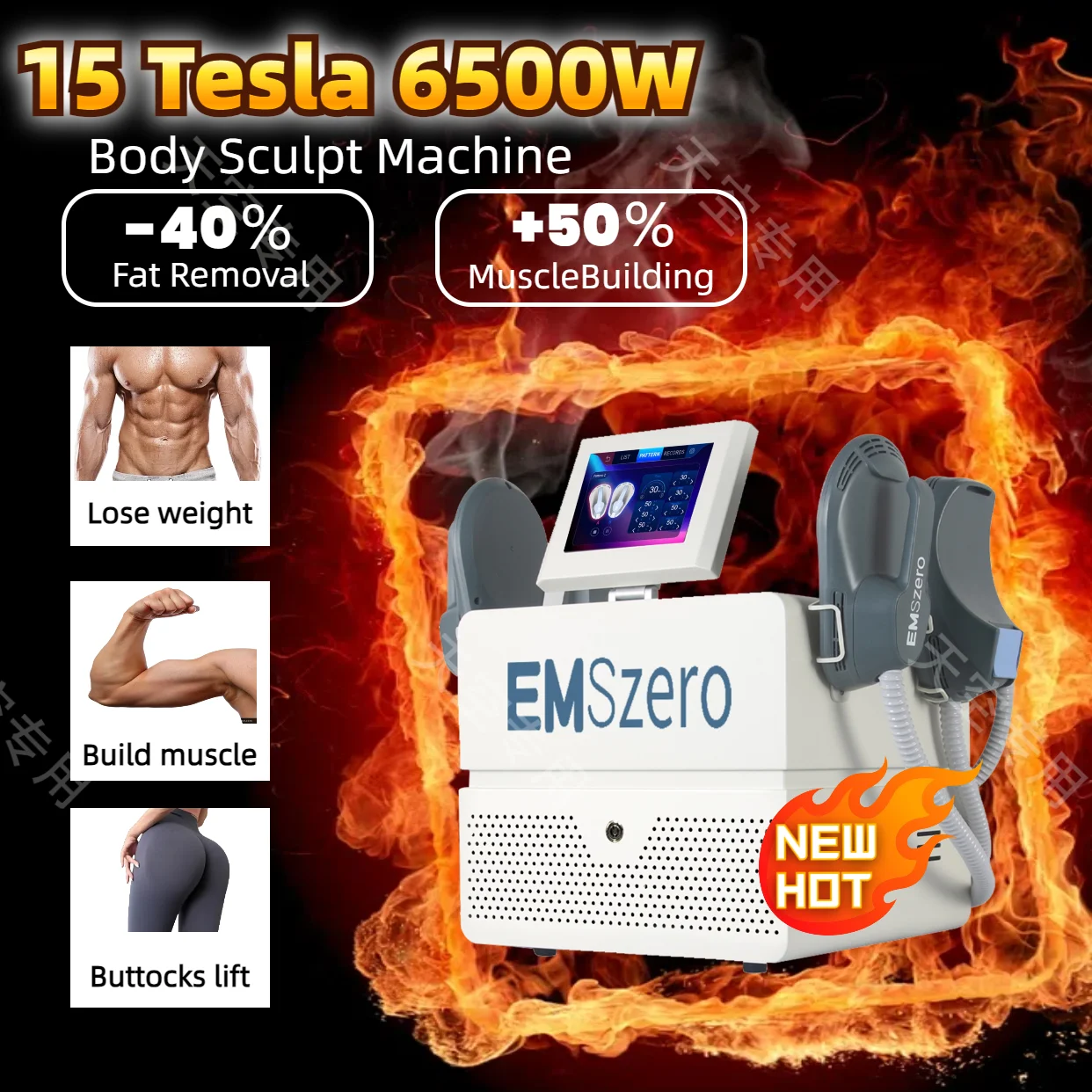 

EMSzero 6500w Portable NEO 2024 Professional Electromagnetic Stimulation Fitness Equipment Nova Rf Muscle EMT EMS RF