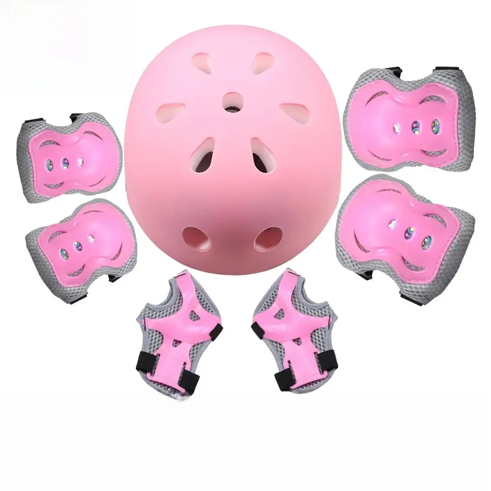 AliExpress STAWIN 7Pcs/Set Kids Bike Helmet Skateboard Knee Pads, Girls Boys 3-10yrs Wrist Guards for Sports Cycling Bike Roller Skating Scooter