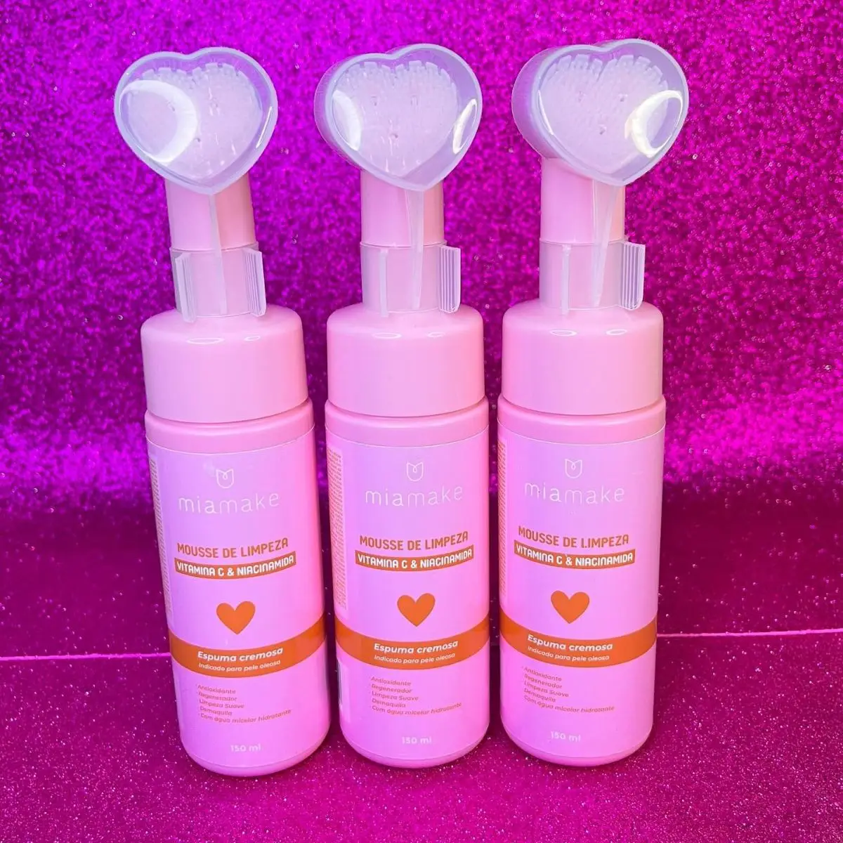 Mousse de Limpeza Vitamina C e Niacinamida 150ml - Mia Make