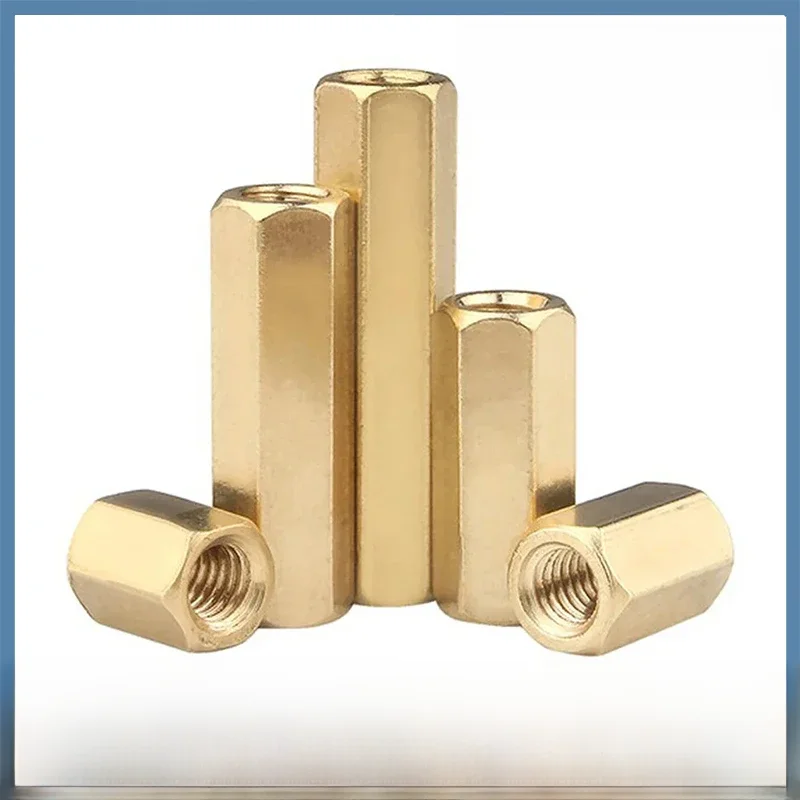 Écrou hexagonal double passe en laiton pour carte mère, entretoise de montage de goujon de pilier femelle, carte mère PCB creuse, figurine, M2, M2.5, M3, M5, M6, 5-50 pièces