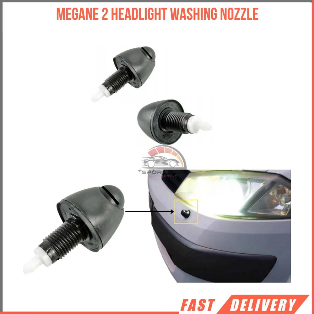 Front headlight washing nozzle for Renault Megane II Mk2 Scenic II Mk2 High Quality Fast Cargo 8200082370