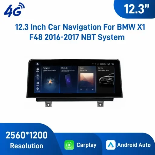 12.3 Inch Android Car Navigation For BMW X1 F48 2016/2017 NBT System CarPlay Android Auto Touch Screen GPS Bluetooth WiFi