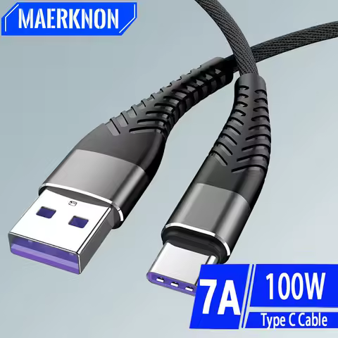 100W 7A USB C Cable Fast Charging Type C Data Cord Phone Charger Cable For Samsung S23 S22 Xiaomi Huawei Oneplus USB Type C Wire