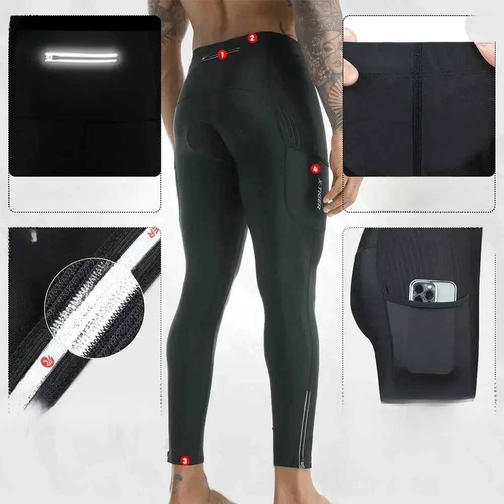 AliExpress X-TIGER Winter Cycling Pants  Back Pocket 5D Gel Padded Men Fleece Sports Warm Long Pants MTB Road Ski Motorcycle Bike Pants